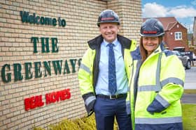 Construction director Andy Devine and sales and marketing director Sue Waudby at The Greenways development in Goole.