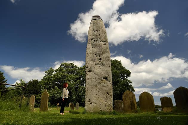 At over 25ft Rudston Monolith is the tallest megalith (standing stone) in the UK Picture: Simon Hulme