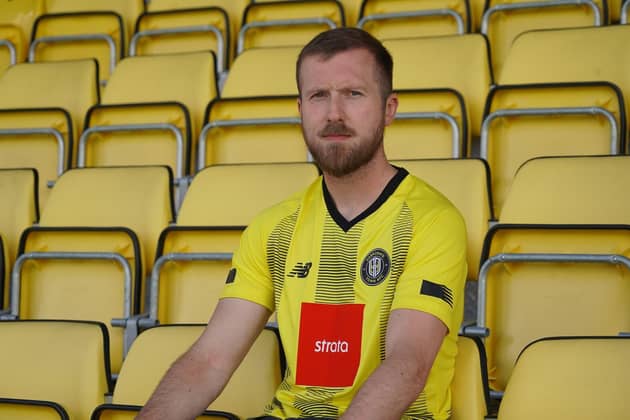 Latest Harrogate signing Stephen Dooley. Picture courtesy of Harrogate Town AFC.