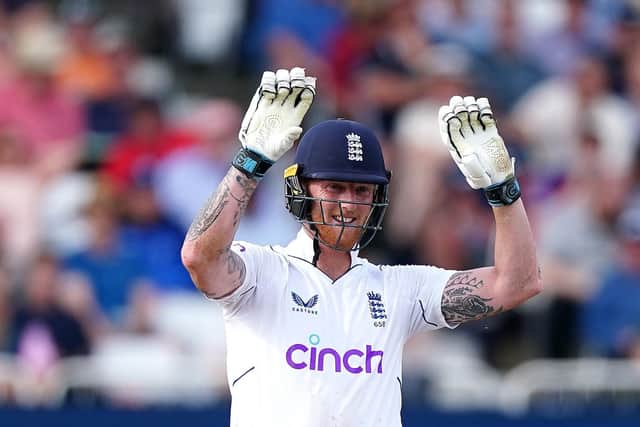England's Ben Stokes signals for treatment during day five at Trent Bridge Picture: Mike Egerton/PA