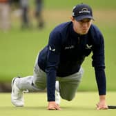 NEARLY: Matt Fitzpatrick  lines up a putt on the sixth green during the final round of the 2022 US PGA Championship at Southern Hills in Oklahoma last month Picture: Ross Kinnaird/Getty Images