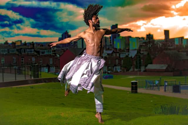 Akeim Toussaint Buck, who has worked with the Northern School of Contemporary Dance and is a dancer, choreographer and musician, is also bringing his solo production Windows of Displacement to the Migration Matters festival. Photo: Ashley Karrell,