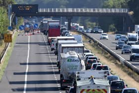 The M18 has been closed due to a serious crash
