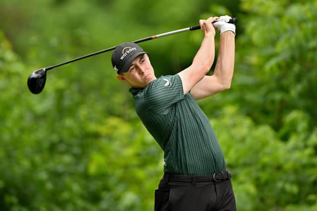 Matt Fitzpatrick plays from the 15th tee during the final round of the RBC Canadian Open last week. Picture: Minas Panagiotakis/Getty Images