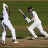 Harry Duke of Yorkshire clips the ball past short leg fielder Anuerin Donald of Hampshire during the LV= Insurance County Championship match between Hampshire and Yorkshire. (Picture: Mike Hewitt/Getty Images)