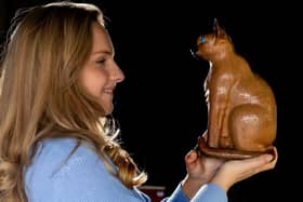 The Mouseman cat carving could fetch up to £2,000