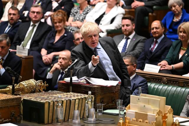 Boris Johnson’s Government has been accused of ‘breaking the law’ for attempting to re-write the Northern Irish protocol. Picture: Jessica Taylor/UK Parliament/PA.