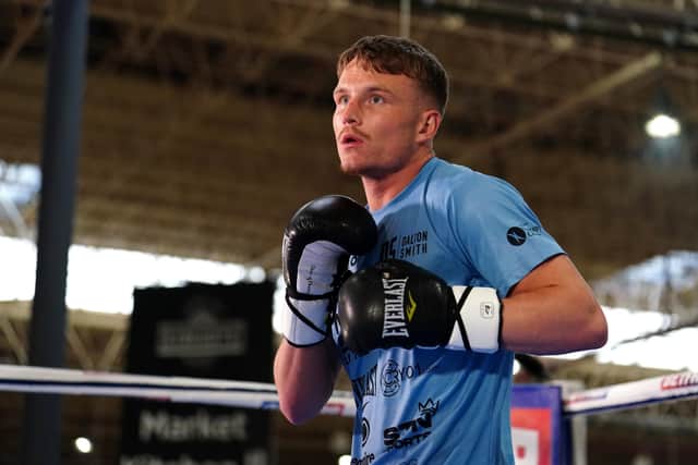 Dalton Smith during a media workout at Leeds Kirkgate Market. (Picture: Martin Rickett/PA Wire)