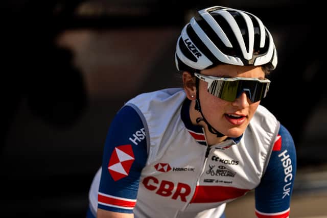 Late starter: Great Britain cycling prospect Maddie Leech of Huddersfield will represent Team England at the Commonwealth Games next month. (Picture: Alex Whitehead/SWPix.com)