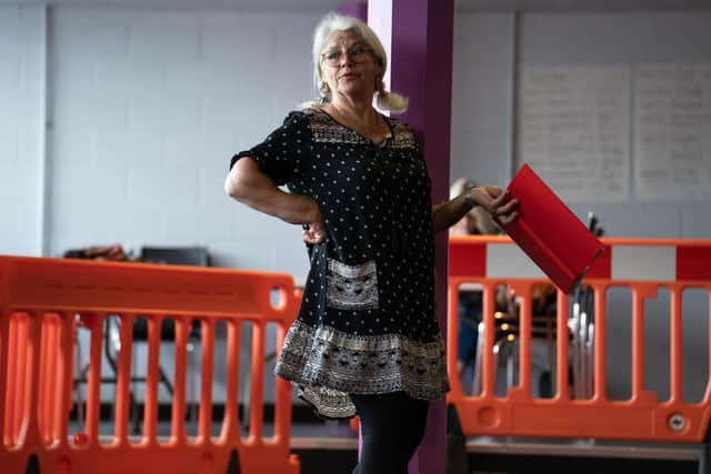 Denise Black as Susie in rehearsals for Rock