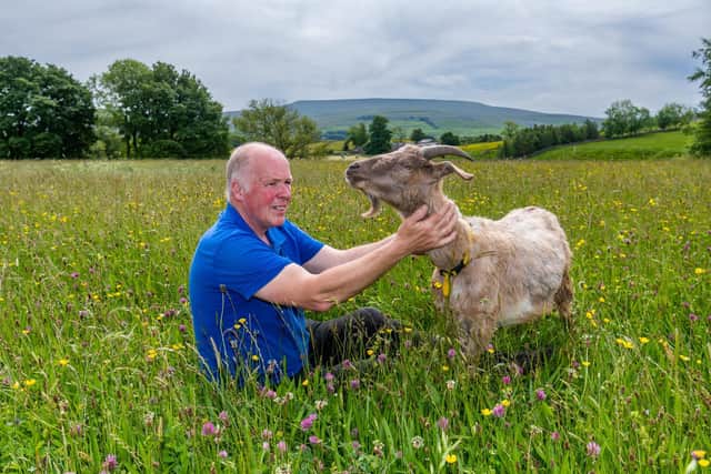 Goat farmer Frank Hunter also has a degree in earth sciences