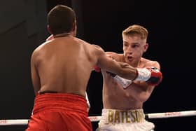 Unbeaten Leeds pro' boxer Jack Bateson in June 2019 action against Bayardo Ramos in his home city. Picture: Steve Riding.