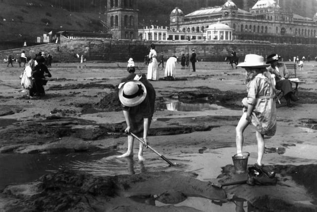 Bathers playing on the sands at Scarborough (Photo by Hulton Archive/Getty Images)