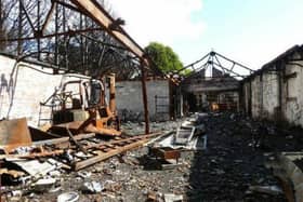The workshop roof was destroyed by fire in 2019