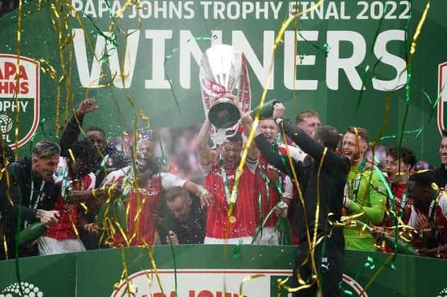 WEMBLEY WINNERS: Rotherham United, victors in last season's Papa John's Trophy final against Sutton United. Picture: Zac Goodwin/PA Wire