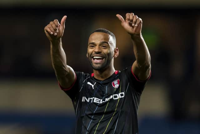 Rotherham United's Michael Ihiekwe applauds the fans after the final whistle of the Sky Bet League One match at the Kassam Stadium, Oxford. (Picture: PA)