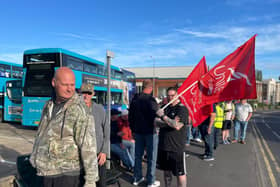 The picket line in Wakefield