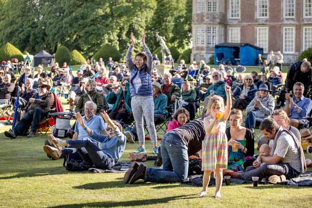 Crowds enjoy the entertainment on offer during a previous Jazz and Blues festival at the stately home. Photo submitted.