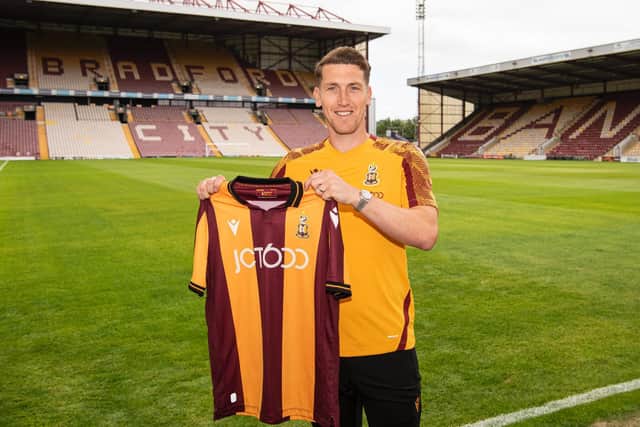 New Bradford City signing Richie Smallwood. Picture courtesy of Bradford City AFC.