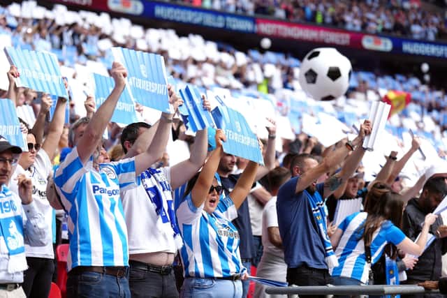 Huddersfield Town fans will be hoping their team goes one better than last season and seals promotion back to the Premier League Picture: John Walton/PA