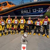 The Bridlington RNLI volunteer crew thanks everyone who supported the maritime and general auction. Photo: Mike Milner/RNLI