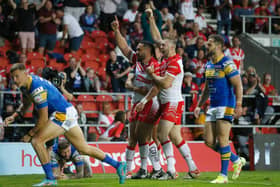 Leeds Rhinos were well beaten at the Totally Wicked Stadium. (Picture: SWPix.com)