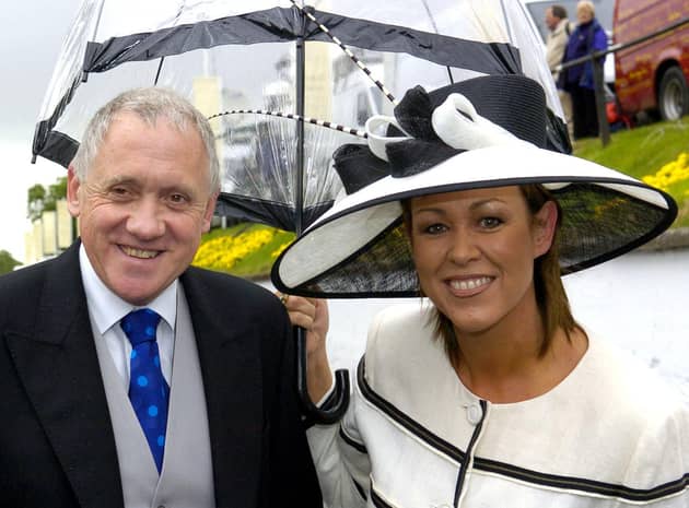 Look North couple Harry Gration and Christa Ackroyd arrive for the first day of Royal Ascot at York.  June 14, 2005.