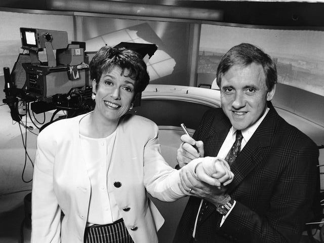 Judith Stamper and Harry Gration, who worked together at Look North from 1985 to 1995