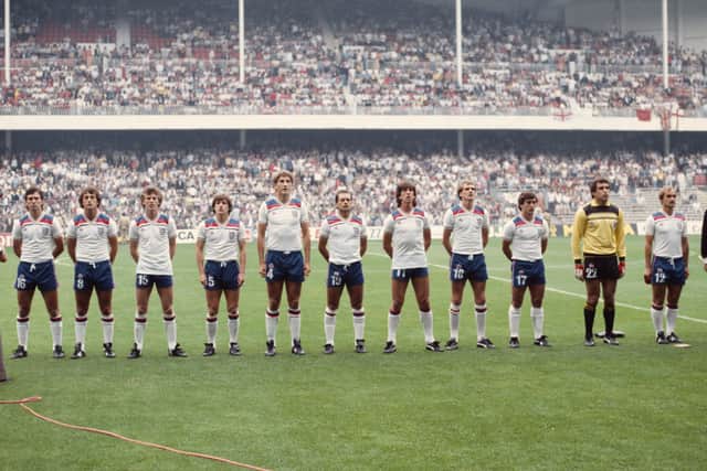 SPAIN 1982: Despite going six games unbeaten at the World Cup in 1982, England were knocked out following a 0-0 draw with Spain. Picture: Allsport/Getty Images.