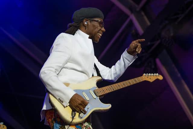 Nile Rodgers and CHIC at The Piece Hall, Halifax. Picture: Ellis Robinson, The Piece Hall Trust