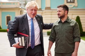 Boris Johnson during a visit to Ukraine, meeting President Volodymyr Zelenskyy. Picture by Ukraine Government.