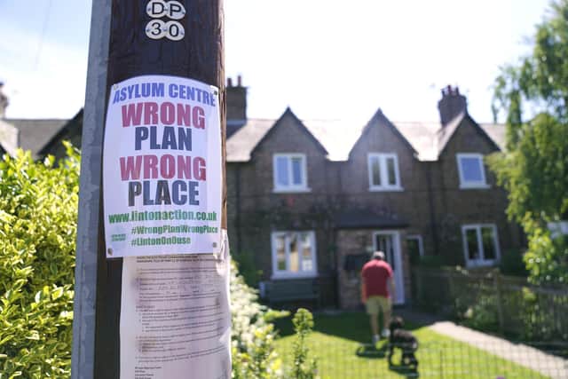 There has been local anger at the plans to locate hundreds of asylum seekers in the village.