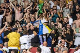 DEPARTING HERO: It seems almost inevitable Raphinha's final Leeds United game was at Brentford, where he celebrated avoiding relegation with supporters