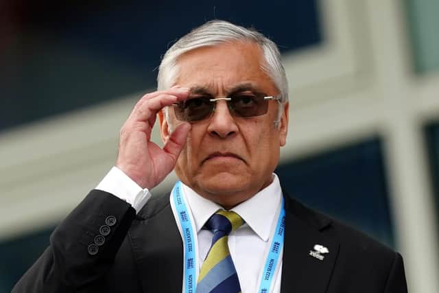 Yorkshire cricket chairman Lord Patel in the stands following day one of the third LV= Insurance Test Series Match at Emerald Headingley Stadium, Leeds. (Picture: PA)