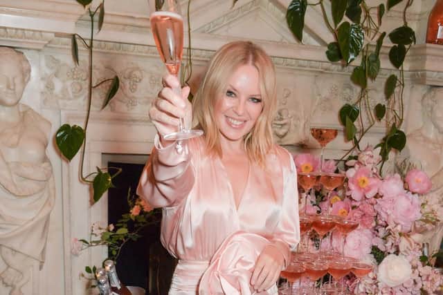 Princess of Pop Kylie Minogue celebrates the second birthday of her pink Prosecco