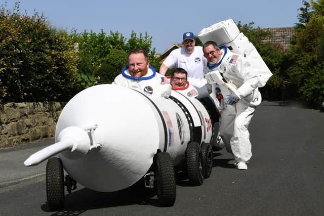 Each year since 2001, Johnny Heath and his team – Dave Bendall, Jonno Ambler, Mark Harrison and Tim Heath –  have taken on the Red Bull Soap Box challenge in various vehicles from an A-Team van to an Apollo rocket but have yet to cross the chequered flag first.