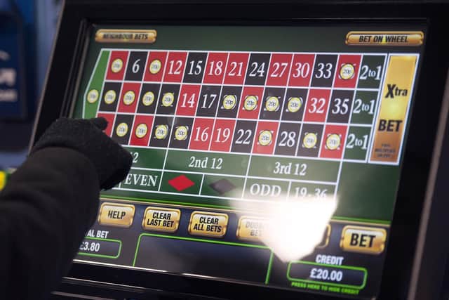 A gambling machine. Pic: Daniel Hambury/PA Wire.