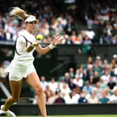 GREAT DAY: Katie Boulter on her to a second round victory against Karolina Pliskova at Wimbledon. Picture: Aaron Chown/PA