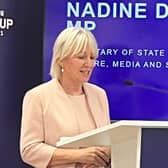 Nadine Dorries speaking at the event.