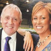 Friends and colleagues, the late Harry Gration and correspondent Christa Ackroyd.