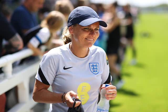 England manager Sarina Wiegman. Pic: Naomi Baker.