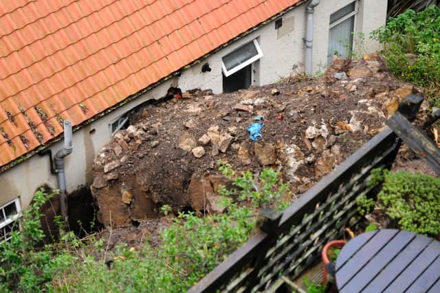 Damage caused by the 2012 landslide