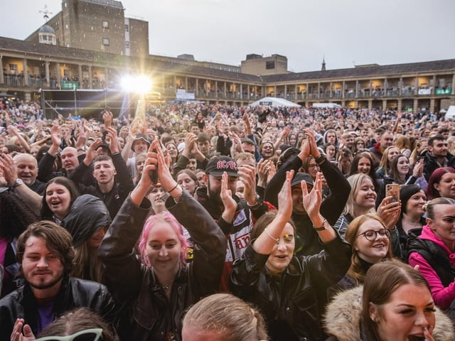 The audience enjoying Tom's show. Photos by Cuffe and Taylor/The Piece Hall Trust