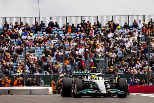 BRITISH GRAND PRIX: Lewis Hamilton pictured during a practice session at Silverstone. Picture: Getty Images.