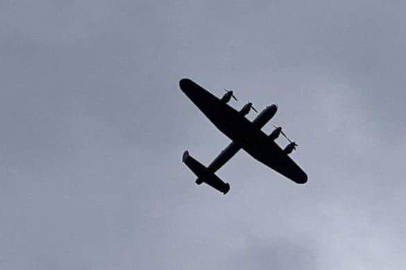 The Lancaster bomber over the skies of Yorkshire