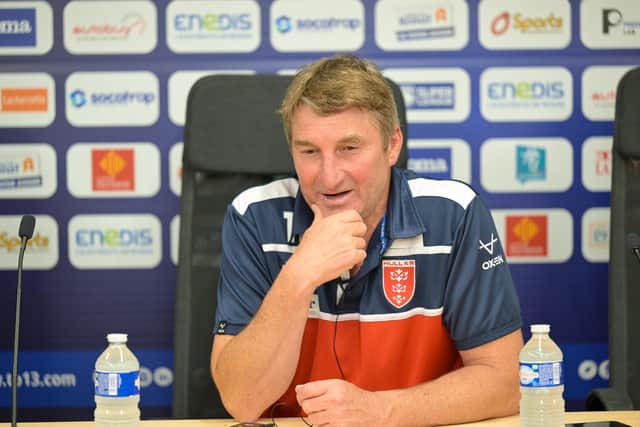 Tony Smith during his final press conference in Toulouse. (Picture: SWPix.com)