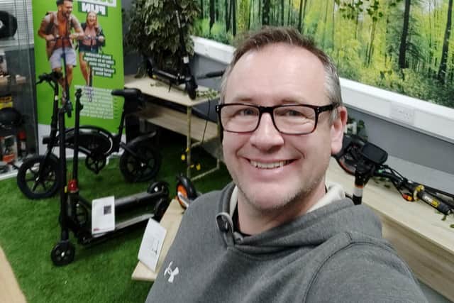 Gordon Riley was forced to ‘reinvent’ himself after ill-health and now runs e-scooter businesses. Picture: Supplied by Unlockd PR