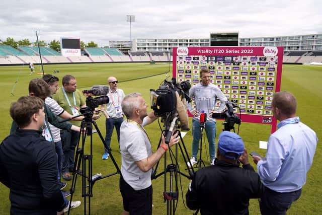 England's new captain Jos Buttler speaks to the media during a Practice Session at the Ageas Bowl, Southampton. (Picture: PA)