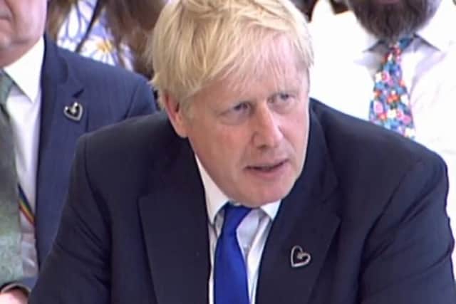 Prime Minister Boris Johnson appearing in front of the Liaison Committee in the House of Commons on Wednesday (July 6)