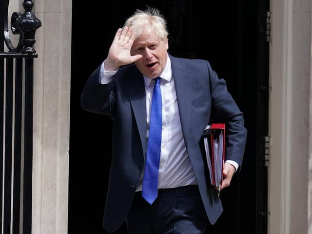 Boris Johnson departs 10 Downing Street, Westminster on Wednesday